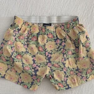 Jacquemus Yellow and Pink Floral Shorts swim trunks worn once